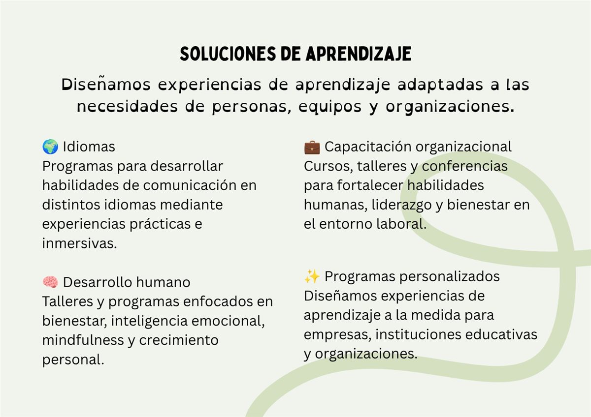 Soluciones de aprendizaje